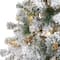8ft. Pre-Lit Flocked Rock Springs Spruce Artificial Christmas Tree with Clear LED Lights
